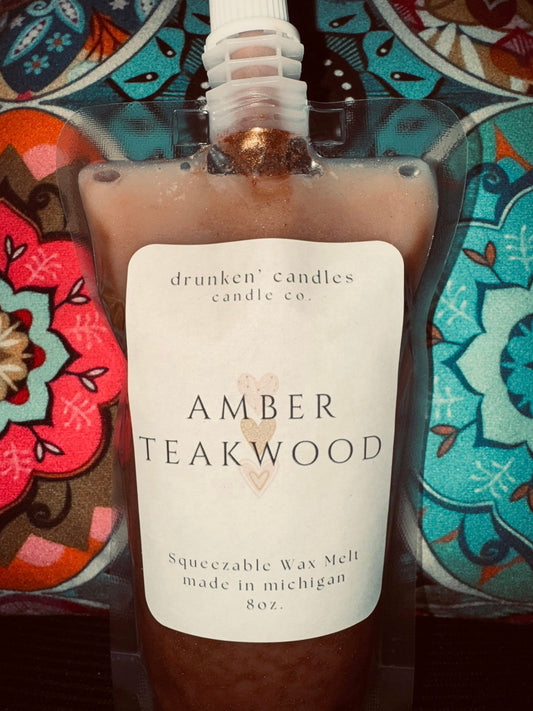 Amber Teakwood Squeezable Wax Melt
