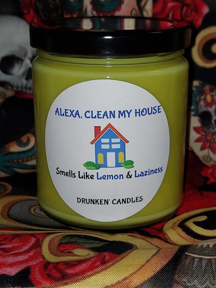 Novelty Candle - Alexa Clean My House!