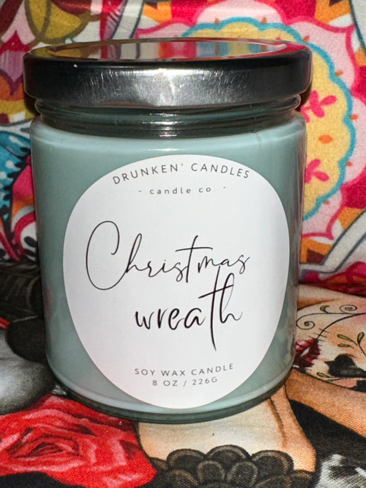 Christmas Wreath - 8 Oz Soy Candle