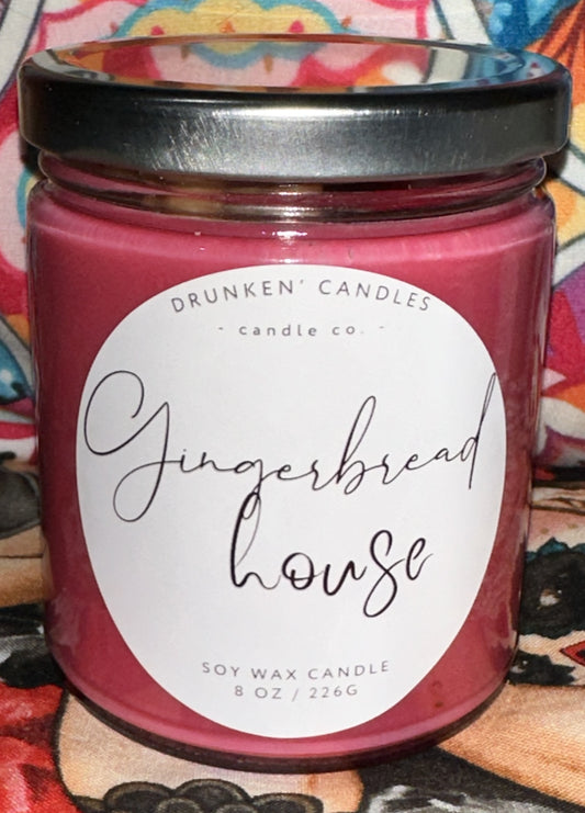 Gingerbread House Soy Candle - 8 Oz.