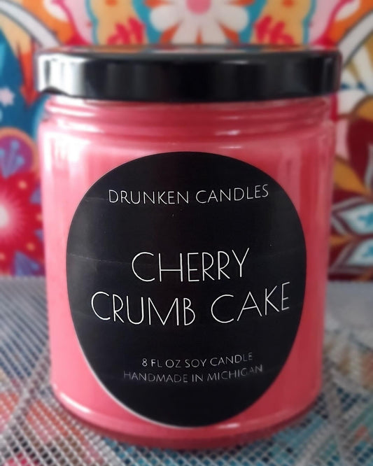 Cherry Crumb Cake 8 Oz Soy Candle