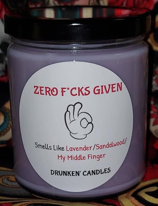 Zero F*cks Given - 8 Oz. Soy Candle